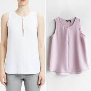 Theory - Antazie Silk Sleeveless Top - S - White